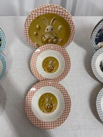 set 12 piatti porcellana Pasqua 