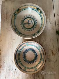 Coppia di ciotole in maiolica antiche