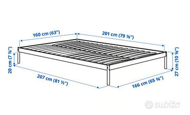 Struttura letto matrimoniale ikea