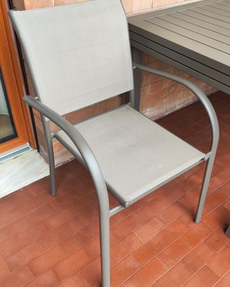 4 sedie da giardino alluminio Kasanova