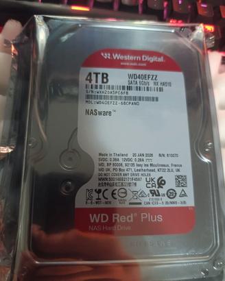 WD Red plus NAS hard drive 4TB Sata 6Gb/s 3.5 inch