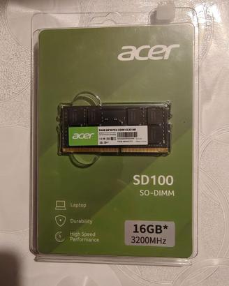 Ram ddr4 16gb Acer sd 100