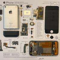 Quadro Iphone 2g scomposto