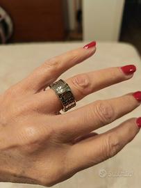 Anello a fascia in acciaio marca Breil misura 16