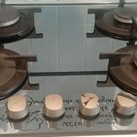 Piano cottura 4 fuochi Candy nero specchiato