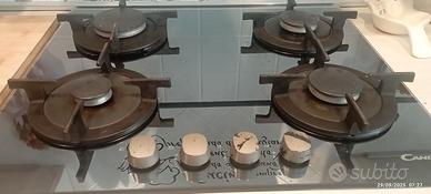 Piano cottura 4 fuochi Candy nero specchiato