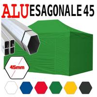 Gazebo 3x4,5 pieghevole verde impermeabile eventi