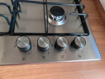 Piano cottura a gas acciaio inox - 59cm