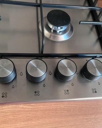 Piano cottura a gas acciaio inox - 59cm