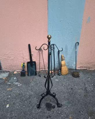 Set completo camino ferro battuto