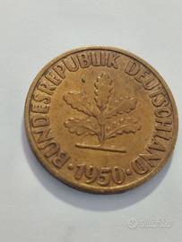moneta 1950 germania  10 pfennig