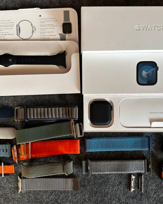 APPLE WATCH 9 45 mm Midnight GPS + 12 cinturini