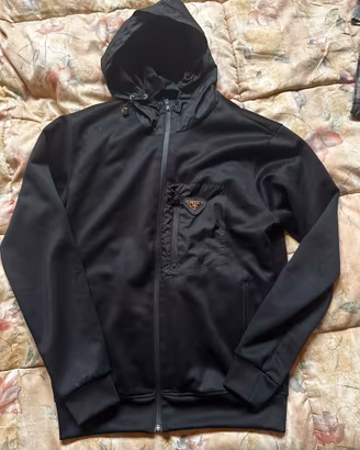 felpa prada nera con zip