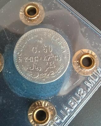 Moneta 50 centesimi 1890 Argento Eritrea 