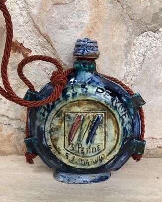 Fiasca da vino in ceramica