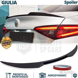 SPOILER per Alfa Romeo GIULIA Alettone NERO Lucido