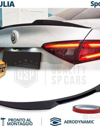 SPOILER per Alfa Romeo GIULIA Alettone NERO Lucido