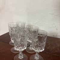 Set 7 Calici in Vetro Lavorato