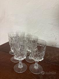 Set 7 Calici in Vetro Lavorato