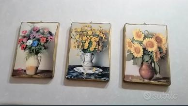 3 quadretti in legno 