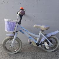 BICI BIMBA 12 POLLICI COLOR BIANCO/LILLA