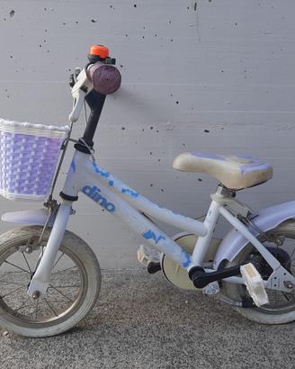 BICI BIMBA 12 POLLICI COLOR BIANCO/LILLA