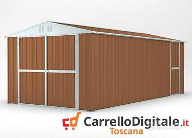 Box garage auto in Acciaio 327x611 19mq fin legno