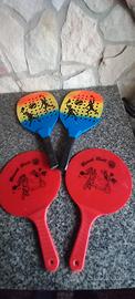 2 coppie di racchette da beach ball buono stato 