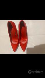 Décolleté rosse lucide tacco alto, sexy – n.38