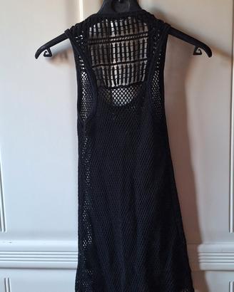 Canotta/Mini Abito a Rete Nera (Fishnet) Guess 