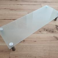 Porta TV in vetro satinato 100lx34px16h