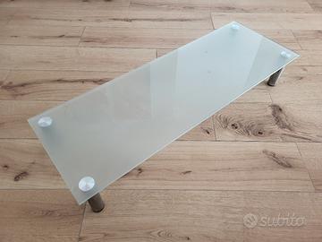 Porta TV in vetro satinato 100lx34px16h