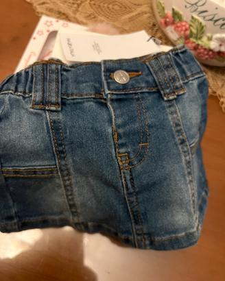 Minigonna jeans neonata di pierre cardin