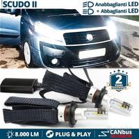 KIT Lampadine LED H4 per FIAT SCUDO 2 Luce BIANCA