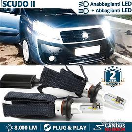 KIT Lampadine LED H4 per FIAT SCUDO 2 Luce BIANCA