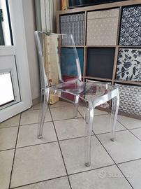 Set 4 sedie trasparenti