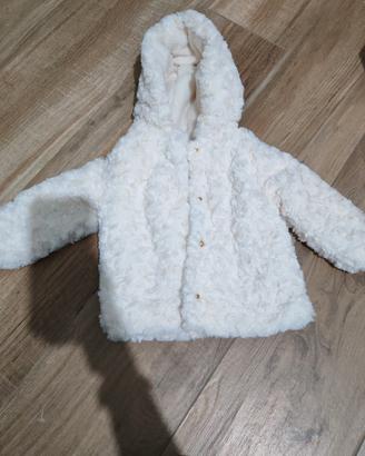 cappotto pelliccia bimba 12/18 mesi ovs