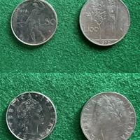 Lotto 2 monete in lire 50l. e 100l 1979