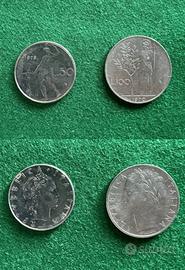 Lotto 2 monete in lire 50l. e 100l 1979