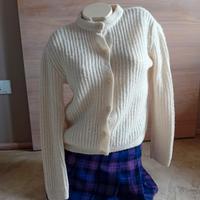 maglione  panna vintage anni 80 fatto a mano 