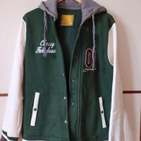 GIUBBOTTO BOMBER PIAZZA ITALIA VERDE E BIANCO XL