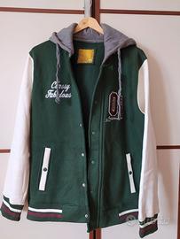 GIUBBOTTO BOMBER PIAZZA ITALIA VERDE E BIANCO XL