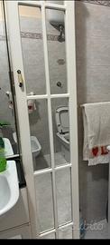 Mobile Colonna da Bagno Vintage con Specchio