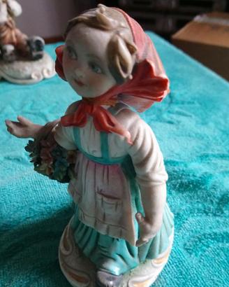 Statuetta vintage Capodimonte, altezza cm 14