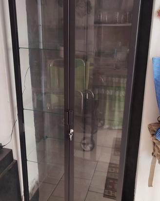 Vetrina Ikea nera con led