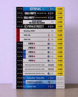 Set Giochi PlayStation 3. Prezzo per gioco.