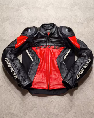 Giacca moto pelle Dainese Racing 4 Tg 46