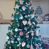 albero di natale da 180cm completo da 120 addobbi