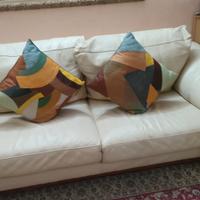 Divano in pelle e ciliegio