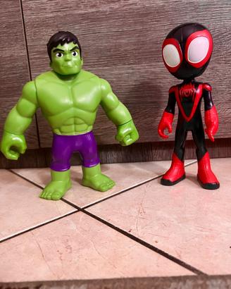 Hulk e spider man nero giocattoli grandi